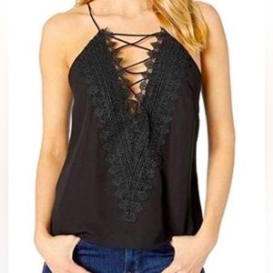 Black lace tank top
